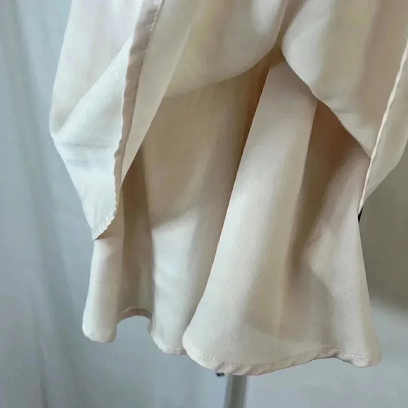 Lulus Satin Like Size Small Crop Top Beige - Picture 4 of 6